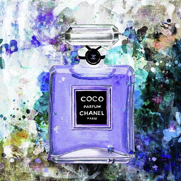 Chanel Poster Chanel Print Chanel Lila Perfume Print Chanel Lila Watercolor Portable Battery Charger For Sale By Del Art