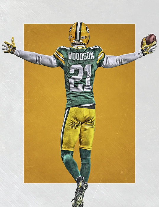 Charles Woodson Green Bay Packers Stadium Art 2 Tapestry by Joe Hamilton -  Fine Art America