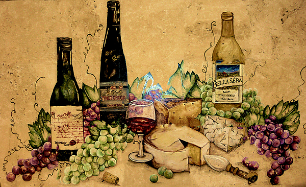 Jean Habeck - Wine and Cheese Still life