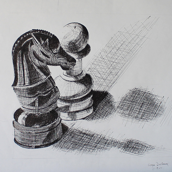 Chess piece art, Chess Drawing Sketch, pawn transparent background