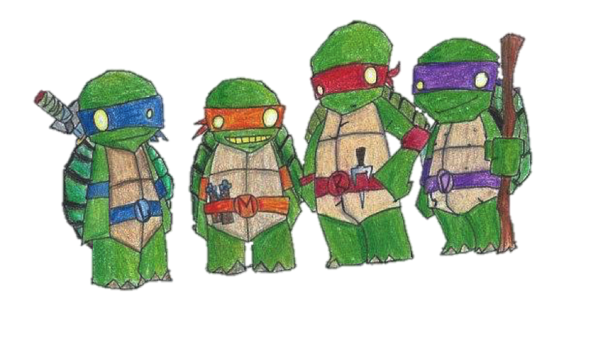 Chibi Ninja Turtles T-Shirt by Sarah Art - Pixels