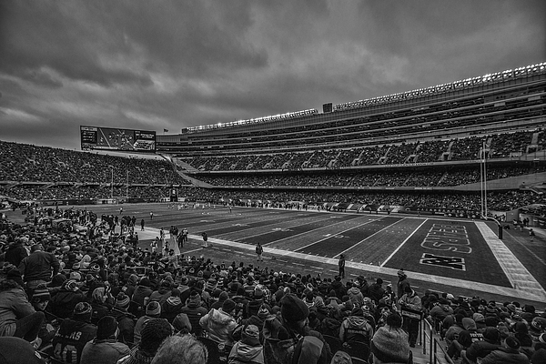 Chicago Bears Soldier Field Black White 7861 Photograph by David