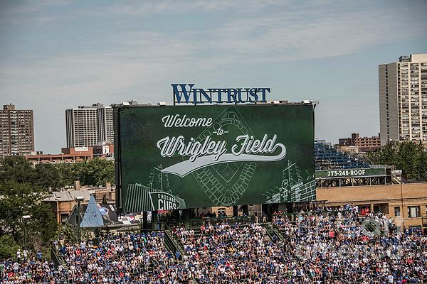 100 Years Old -- Wrigley Field in Green Photograph by David Bearden - Pixels