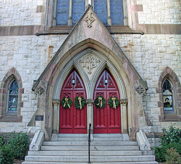 christmas wreaths for church doors