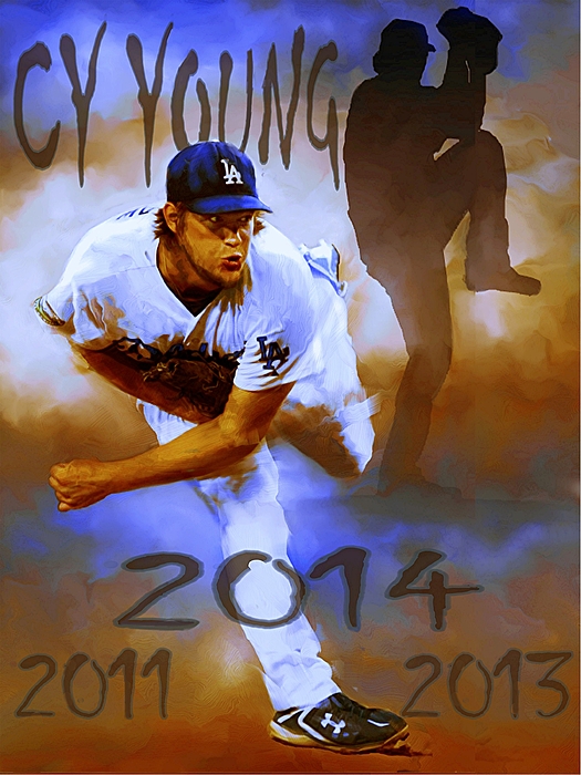 Clayton Kershaw Los Angeles Dodgers Sports Poster Fan Art 