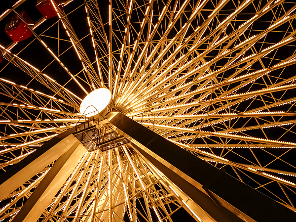 Close up of The Old Navy Pier Ferris Wheel Chicago IL Fleece