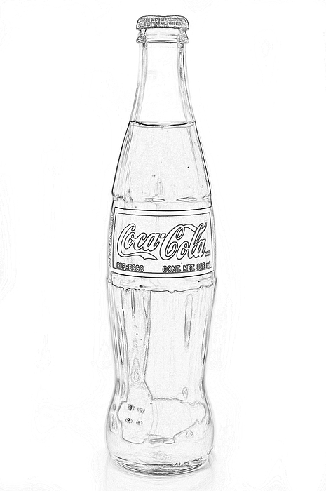 Coca Cola Black Outline on White Greeting Card for Sale by Terry DeLuco