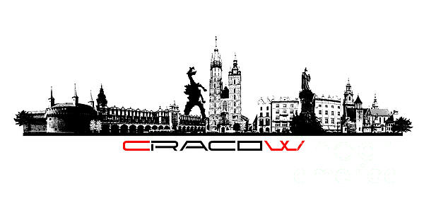 Cracow Skyline City Digital Art