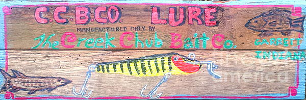 Creek Chub Bait Co Vintage Lure Box Greeting Card For Sale By