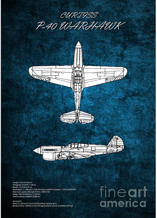 Curtiss P40 Warhawk Blueprint Iphone X Case For Sale By Airpower Art