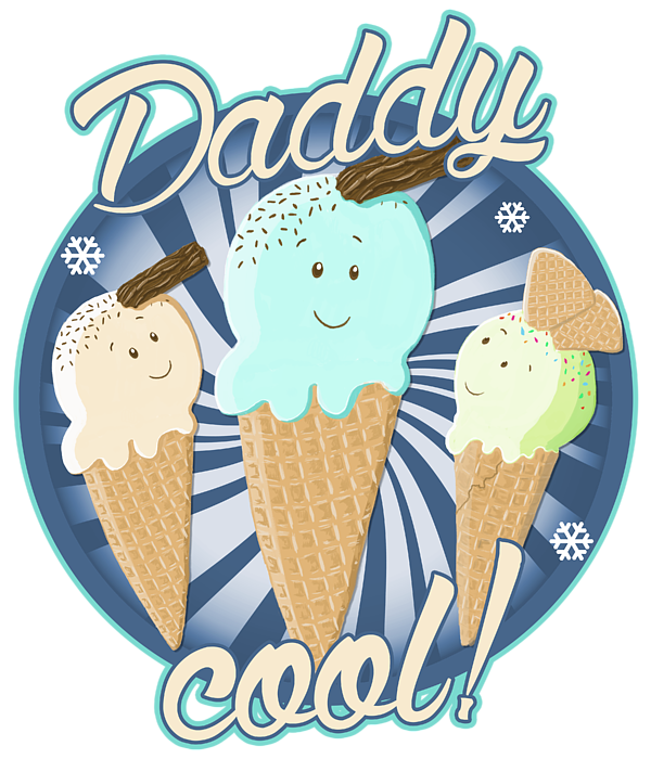 Daddy Cool Ice Cream Cones Men s V Neck T Shirt