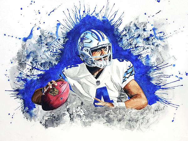 Dallas Cowboys Triplets Painting by Katrina Rainey