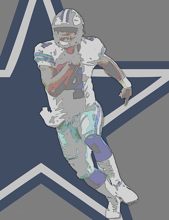 Dak Prescott DALLAS COWBOYS OIL ART SERIES 2 Metal Print by Joe Hamilton -  Fine Art America