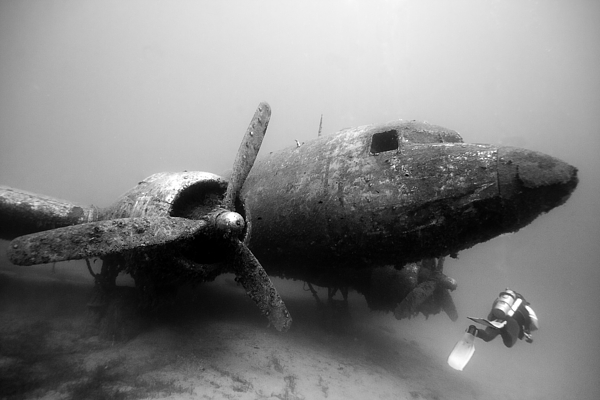 Douglas Dakota Dc3 Aircraft Underwater Photograph