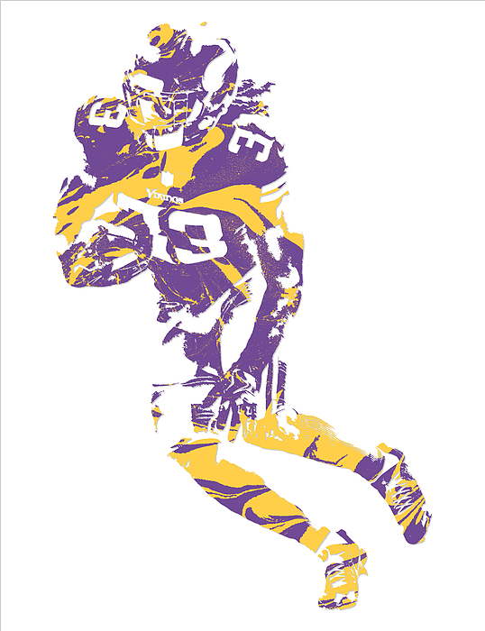 Dalvin Cook Minnesota Vikings Watercolor Strokes Pixel Art 10 Youth T-Shirt  by Joe Hamilton - Pixels