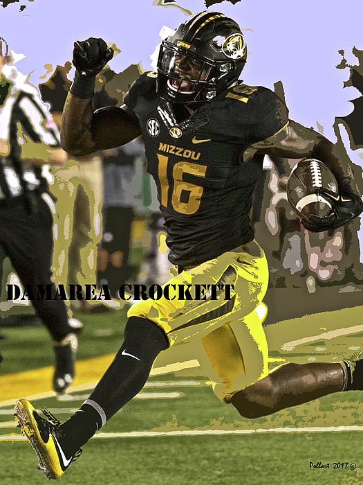 Damarea Crockett, University of Missouri, number 16, RB Tote Bag by Thomas  Pollart - Pixels