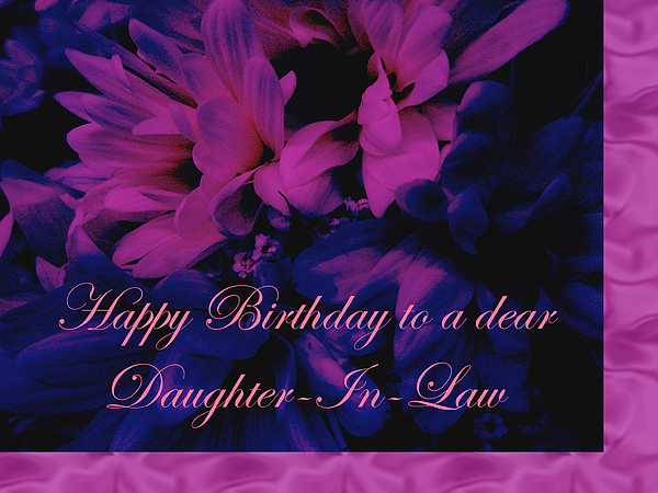Daughter-in-law Birthday Card        Chrysanthemum Photograph