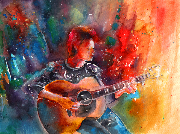 David Bowie In Space Oddity Painting