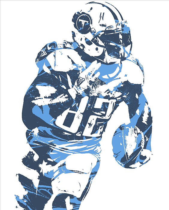 Derrick Henry Tennessee Titans Watercolor Strokes Pixel Art 39 Canvas Print  / Canvas Art by Joe Hamilton - Pixels Canvas Prints