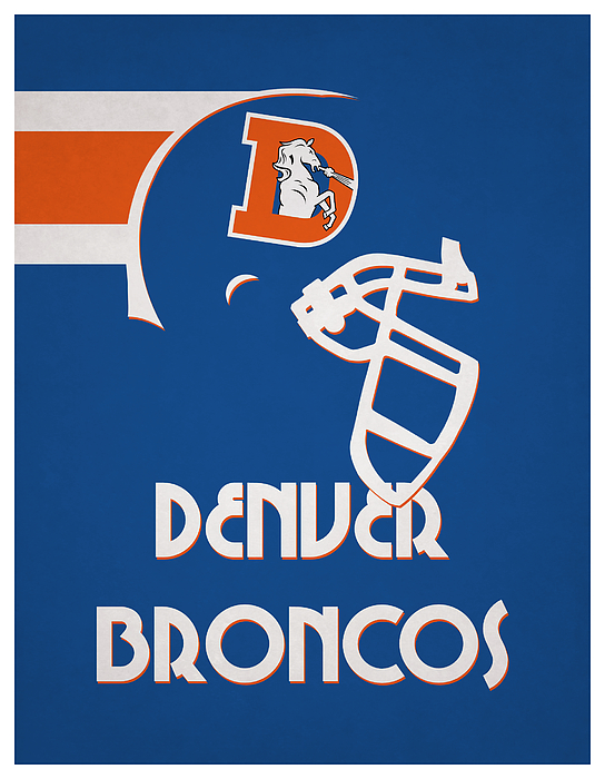 Denver Broncos Team Vintage Art T-Shirt