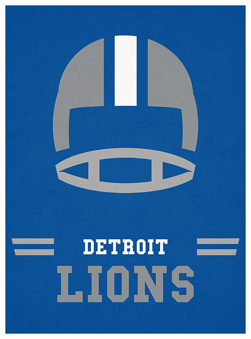 Detroit Lions 50 Years Vintage Poster Shower Curtain by Big 88