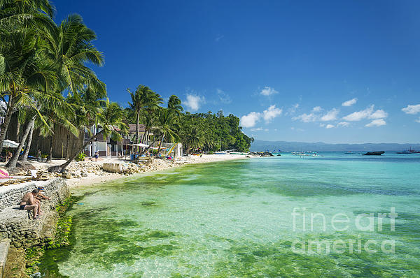 Diniwid Tropical Beach In Boracay Island Philippines Greeting Card by ...