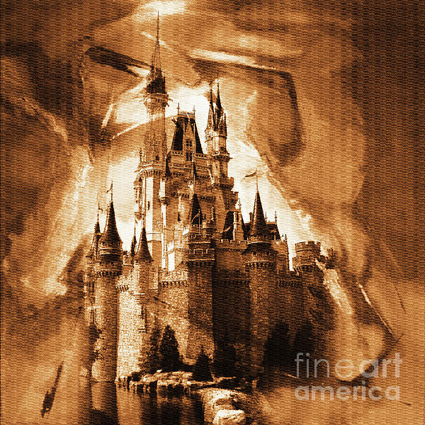 Walt Disney World Castle Throw Pillow by Gull G - Pixels