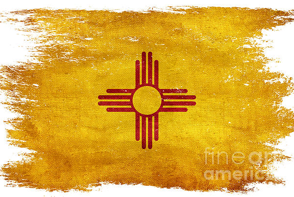 New Mexico Vintage Distressed State Flag All Over Beach Towel 