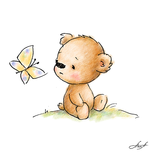 Cute Teddy bear and butterfly | Teddy bear drawing, Teddy bear tattoos, Cute  teddy bear pics
