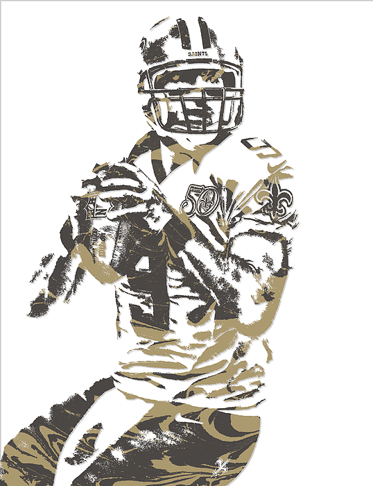 Drew Brees New Orleans Saints Pixel Art T Shirt 1 T-Shirt by Joe Hamilton -  Pixels