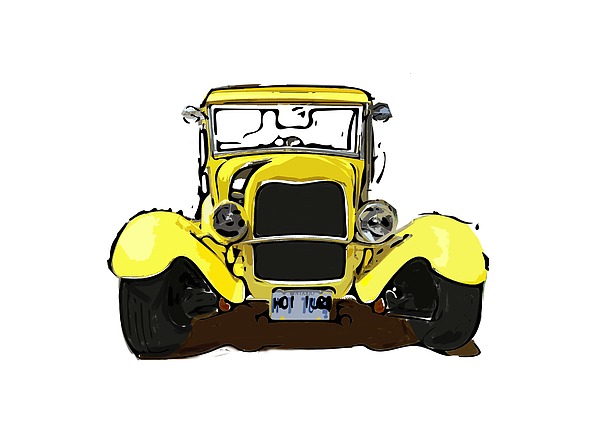 Early 1930s Ford Yellow Digital Art