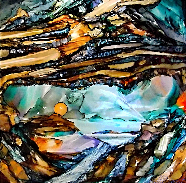 Danielle  Parent - Earth Day Underground Paradise Alcohol Inks
