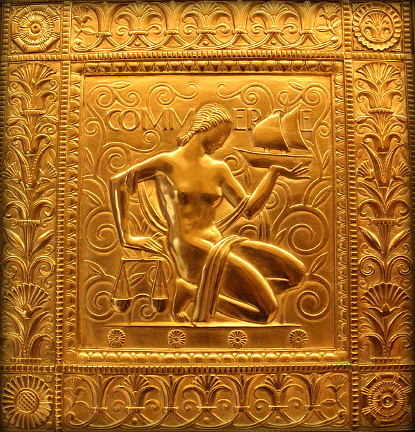 Embossed Brass Commerce Panel - Fisher Building Tank Top
