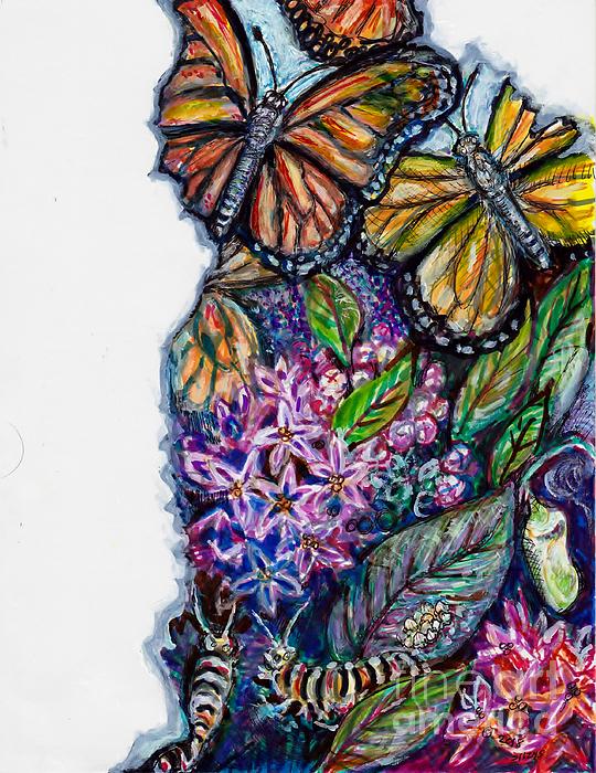 Susan Brown    Slizys art signature name - Endangered Monarch Butterflies