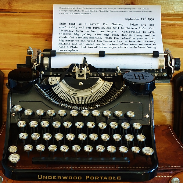 Vintage Portable Typewriter with Paper Stock Photo - Image of