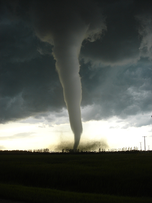 F5 Tornado in Manitoba Throw Pillow for Sale by Justin Hobson