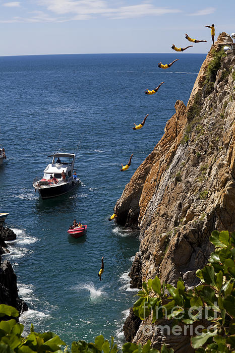 Famous Cliff Diver Of Acapulco Mexico Greeting Card By Anthony Totah