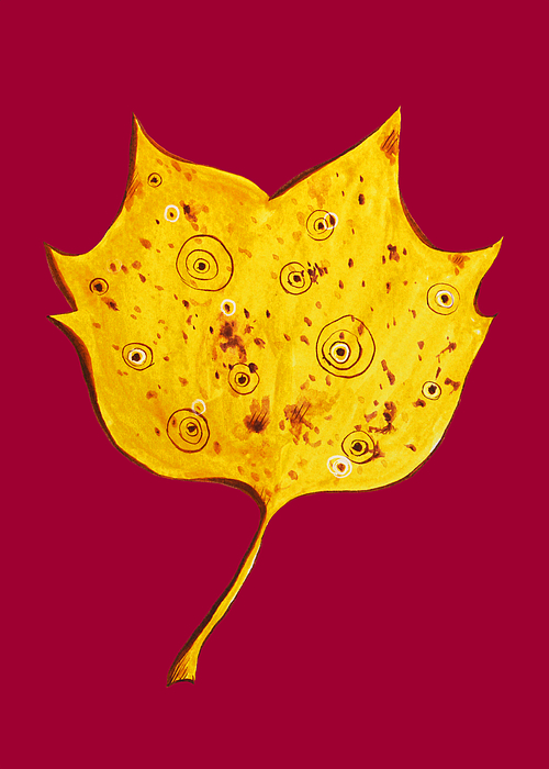 Fancy Yellow Autumn Leaf Digital Art