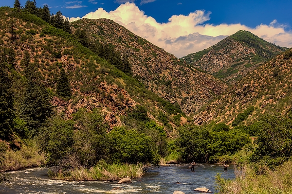 Fly Fishing in the South Platte River Jigsaw Puzzle by Mountain