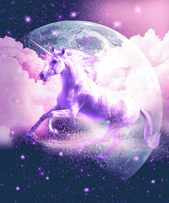 Galaxy Unicorn Color Background