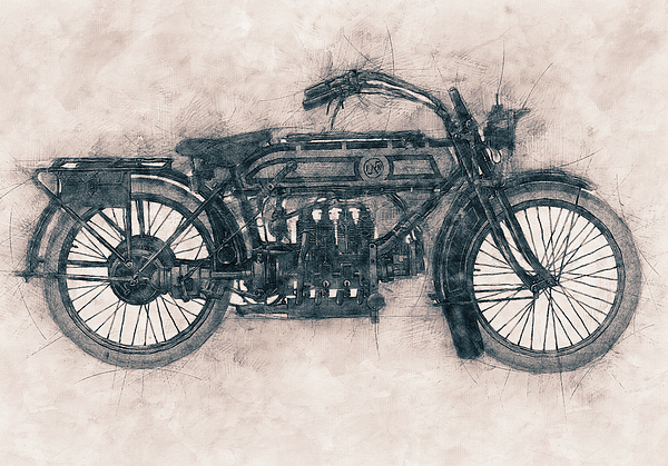 FN Four - Fabrique Nationale - 1905 - Motorcycle Poster - Automotive ...