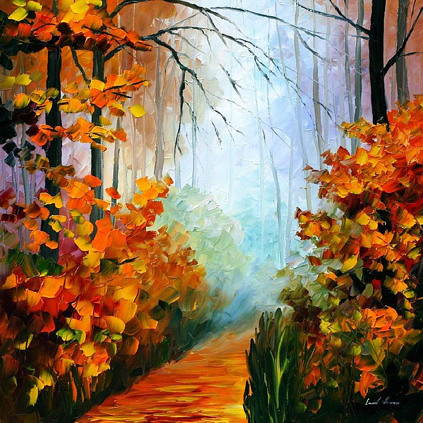 Foggy Morning 2 - Palette Knife Oil Painting On Canvas By Leonid ...