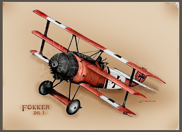 Fokker Dr 1 1917 Digital Art