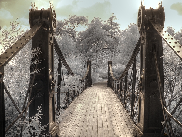 Jane Linders - Forest Park Victorian Bridge Saint Louis Missouri infrared