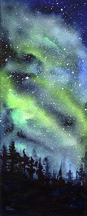 Nebula Watercolor Galaxy Art Print by Olga Shvartsur - Fine Art America