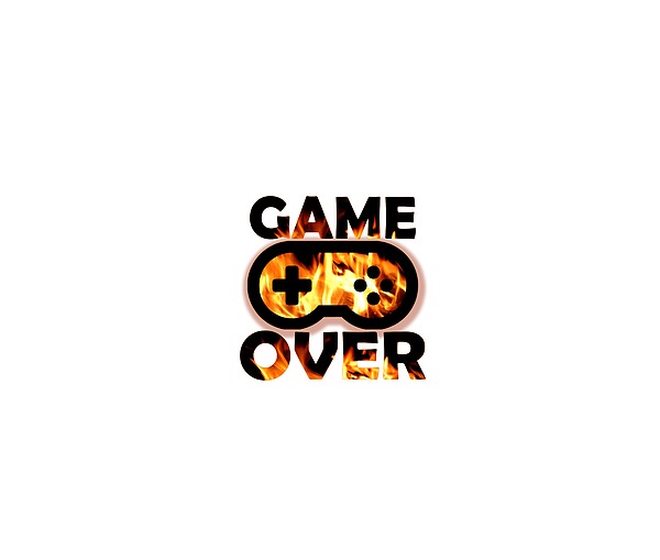 Game Over Flames Photograph