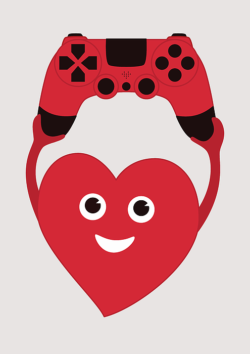 Gamer Heart Digital Art