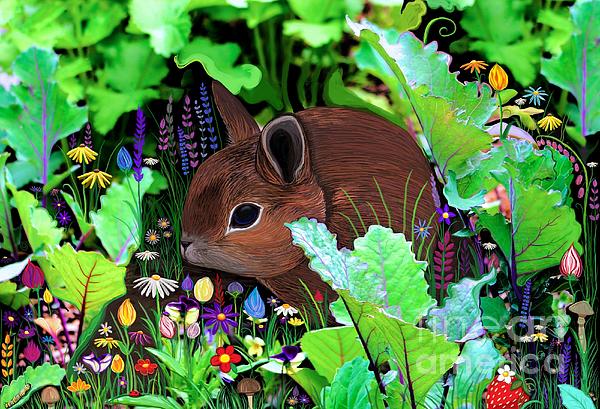 Nick Gustafson - Garden Bunny and Flowers