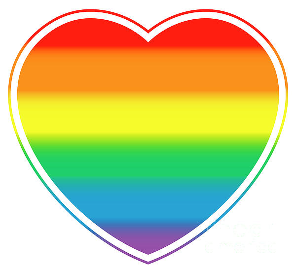 Gay Pride Heart Rainbow Colored Love Greeting Card by Peter Hermes Furian