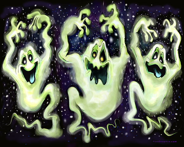 Ghostly Trio Digital Art